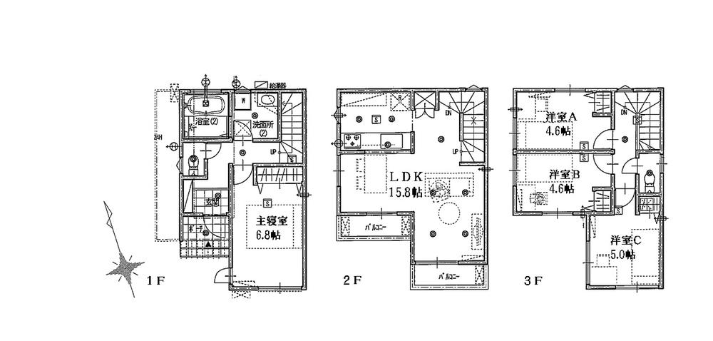 Floor plan. 31,800,000 yen, 4LDK, Land area 62.36 sq m , Building area 90.25 sq m