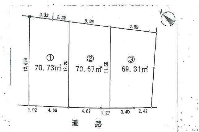 Compartment figure. Land price 19.2 million yen, Land area 69.31 sq m