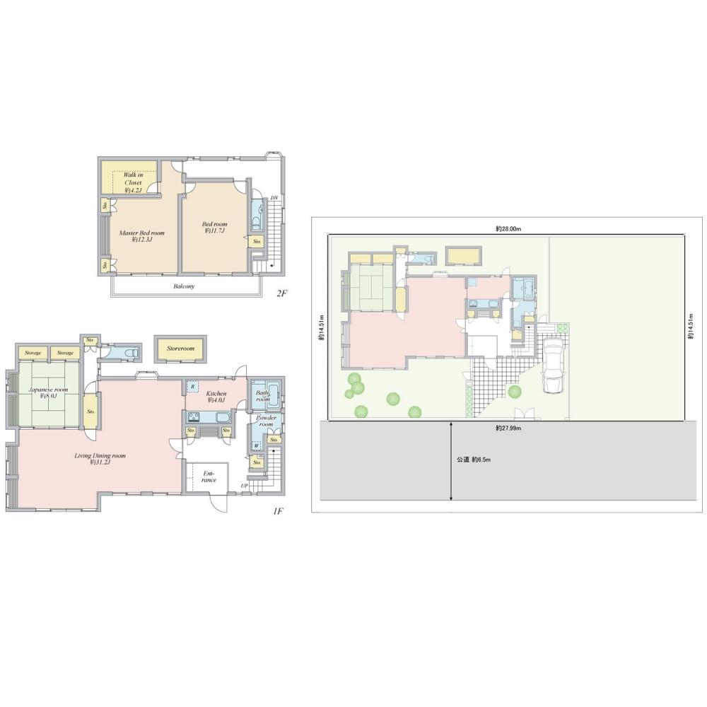 Floor plan. 98 million yen, 3LDK, Land area 406.41 sq m , Building area 176.65 sq m