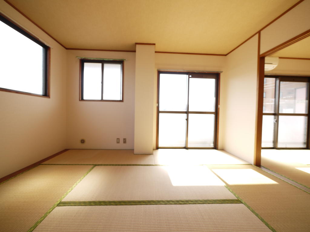Living and room. Bright two-plane daylight 8-mat Japanese-style