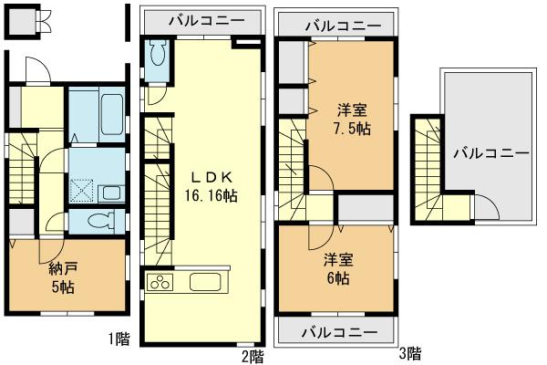 Floor plan. (10 Building), Price 29,660,000 yen, 2LDK+S, Land area 55.54 sq m , Building area 102.25 sq m