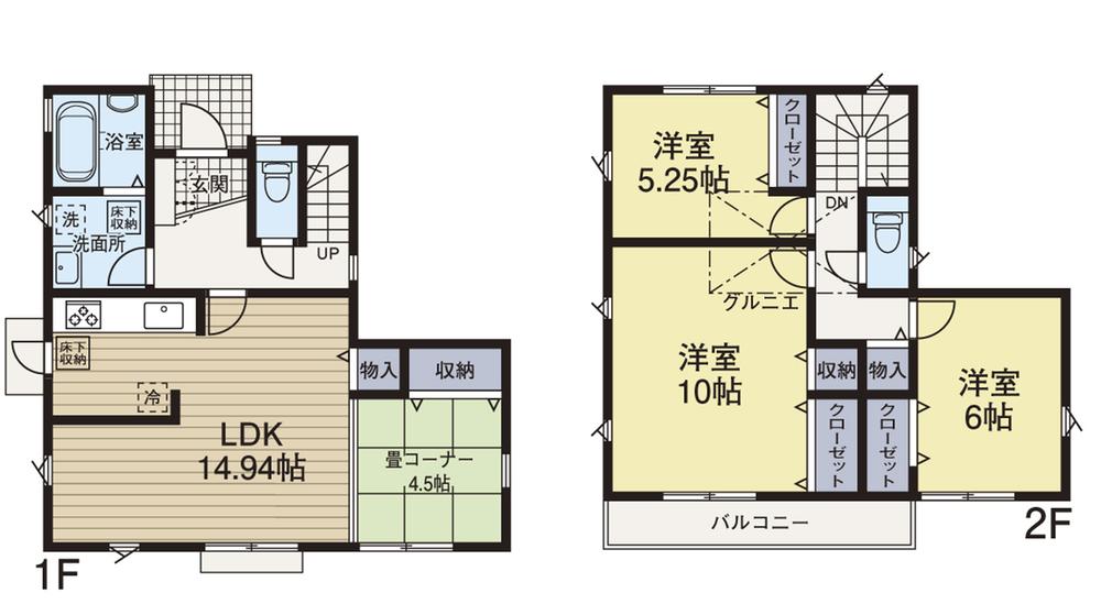 Floor plan. (1), Price 42,800,000 yen, 3LDK, Land area 129.05 sq m , Building area 100.6 sq m
