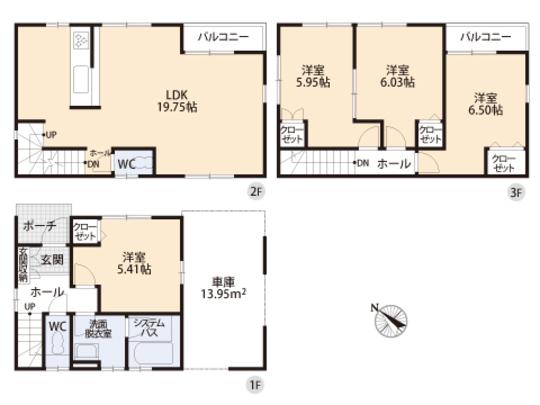 Floor plan. 35,800,000 yen, 3LDK, Land area 55 sq m , Building area 114.33 sq m floor plan