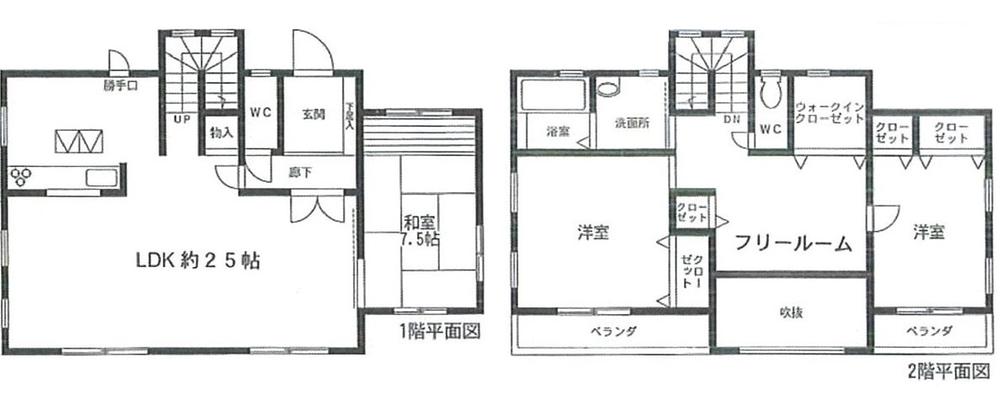 Floor plan. 47,800,000 yen, 3LDK, Land area 194.05 sq m , Building area 121.72 sq m 3LDK + free room! 