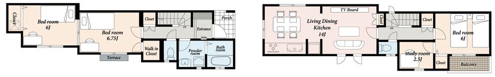 Floor plan. (A Building), Price 25.6 million yen, 3LDK+S, Land area 139.12 sq m , Building area 86.73 sq m