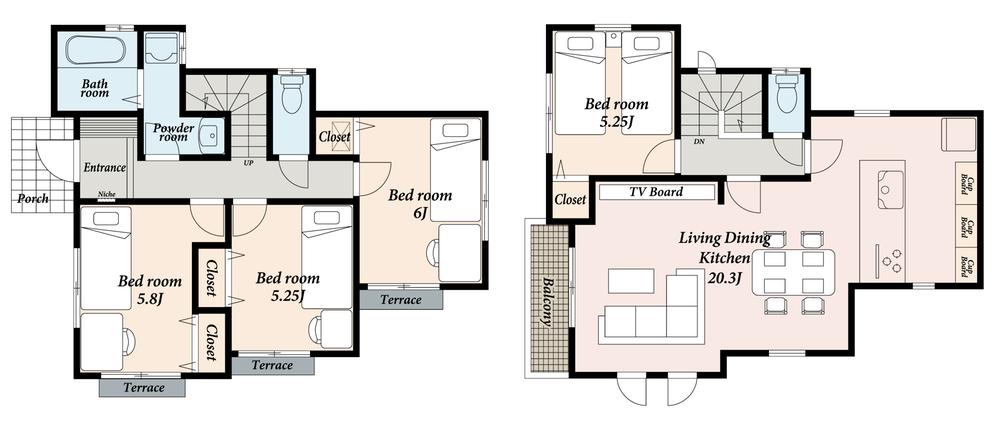 Floor plan. (D Building), Price 31,800,000 yen, 4LDK, Land area 125.11 sq m , Building area 97.91 sq m