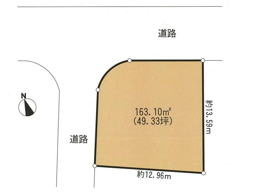 Compartment figure. Land price 39,800,000 yen, Land area 163.1 sq m