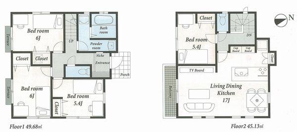 Floor plan. (R-11 3 Building), Price 31,400,000 yen, 4LDK, Land area 125.09 sq m , Building area 94.81 sq m