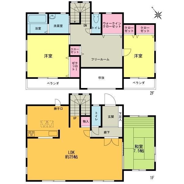 Floor plan. 45,800,000 yen, 3LDK + S (storeroom), Land area 194.05 sq m , Building area 121.72 sq m
