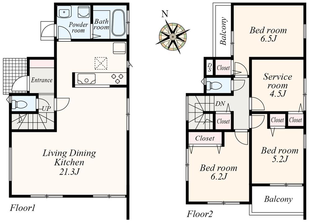 Floor plan. 720m until JR kamoi station