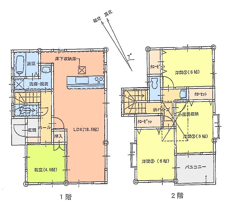 Floor plan. (9 phase (2) Building), Price 38,158,000 yen, 4LDK, Land area 125.21 sq m , Building area 97.7 sq m