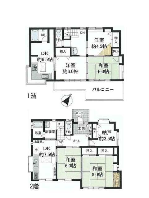 Floor plan. 26,800,000 yen, 5DDKK + S (storeroom), Land area 131.58 sq m , Building area 122.29 sq m