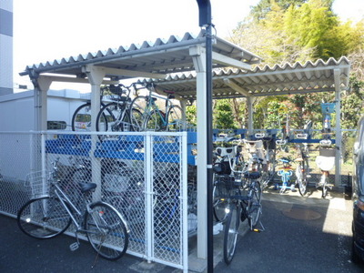 Other common areas. There are bicycle parking on site