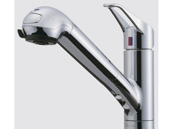 Kitchen.  [Water purifier integrated shower faucet] Water purification ・ Raw water and Straight ・ Easy operation switching of the shower one-touch. You can also use the shower in the water purification.