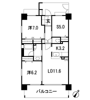Floor: 2LDK + S, the occupied area: 70.19 sq m, Price: 36,484,000 yen, now on sale
