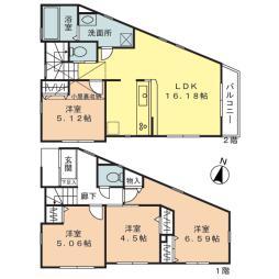 Floor plan. (C Building), Price 32,800,000 yen, 4LDK, Land area 107 sq m , Building area 104.16 sq m