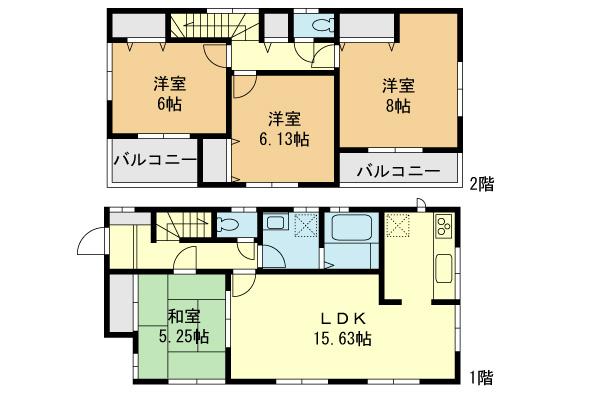 Floor plan. 42,800,000 yen, 4LDK, Land area 110.84 sq m , Building area 96.46 sq m floor plan