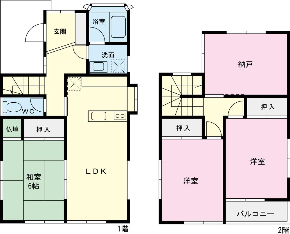 Floor plan. 19,800,000 yen, 3LDK + S (storeroom), Land area 111.58 sq m , Building area 83.63 sq m