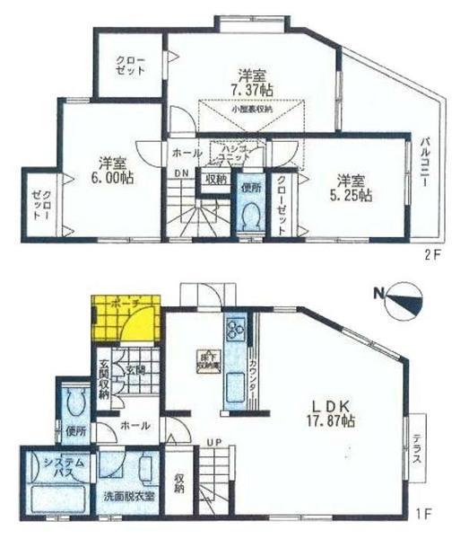 Floor plan. 43,800,000 yen, 3LDK, Land area 95.78 sq m , Building area 90.67 sq m