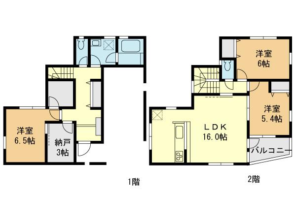 Floor plan. (C Building), Price 35,962,000 yen, 3LDK+S, Land area 93.97 sq m , Building area 111.76 sq m