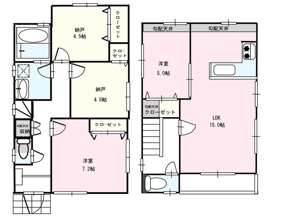 Floor plan. (A Building), Price 29,800,000 yen, 2LDK+2S, Land area 100.43 sq m , Building area 89.23 sq m