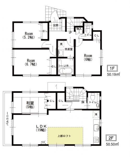 Floor plan. 36.5 million yen, 4LDK, Land area 102.05 sq m , Building area 100.69 sq m