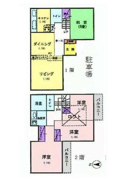 Floor plan. 36,800,000 yen, 4LDK, Land area 126.68 sq m , Building area 101.56 sq m