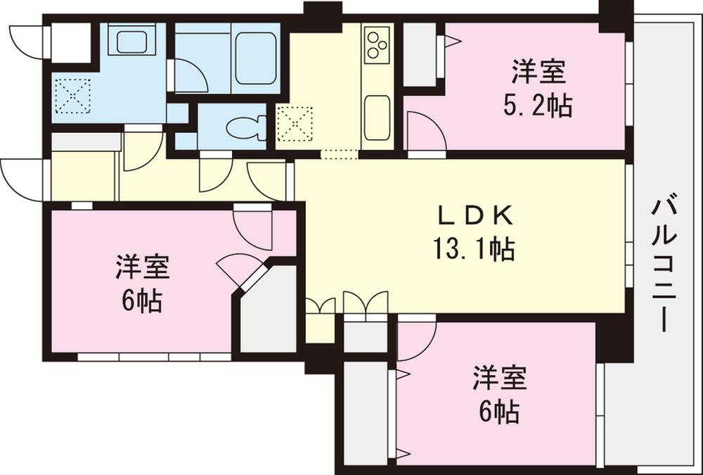 Floor plan. 3LDK, Price 26,900,000 yen, Footprint 69 sq m , Balcony area 10.8 sq m