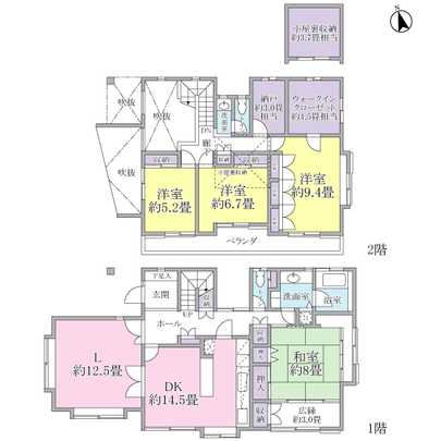 Floor plan. ■ Custom Built of Mitsui House □ Gradient ceiling living room with a feeling of opening ■ 4L ・ DK