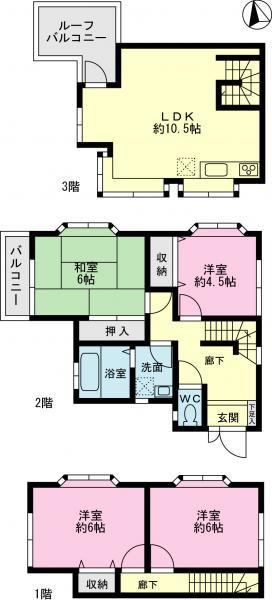 Floor plan. 24,900,000 yen, 4LDK, Land area 84.83 sq m , Building area 80.78 sq m