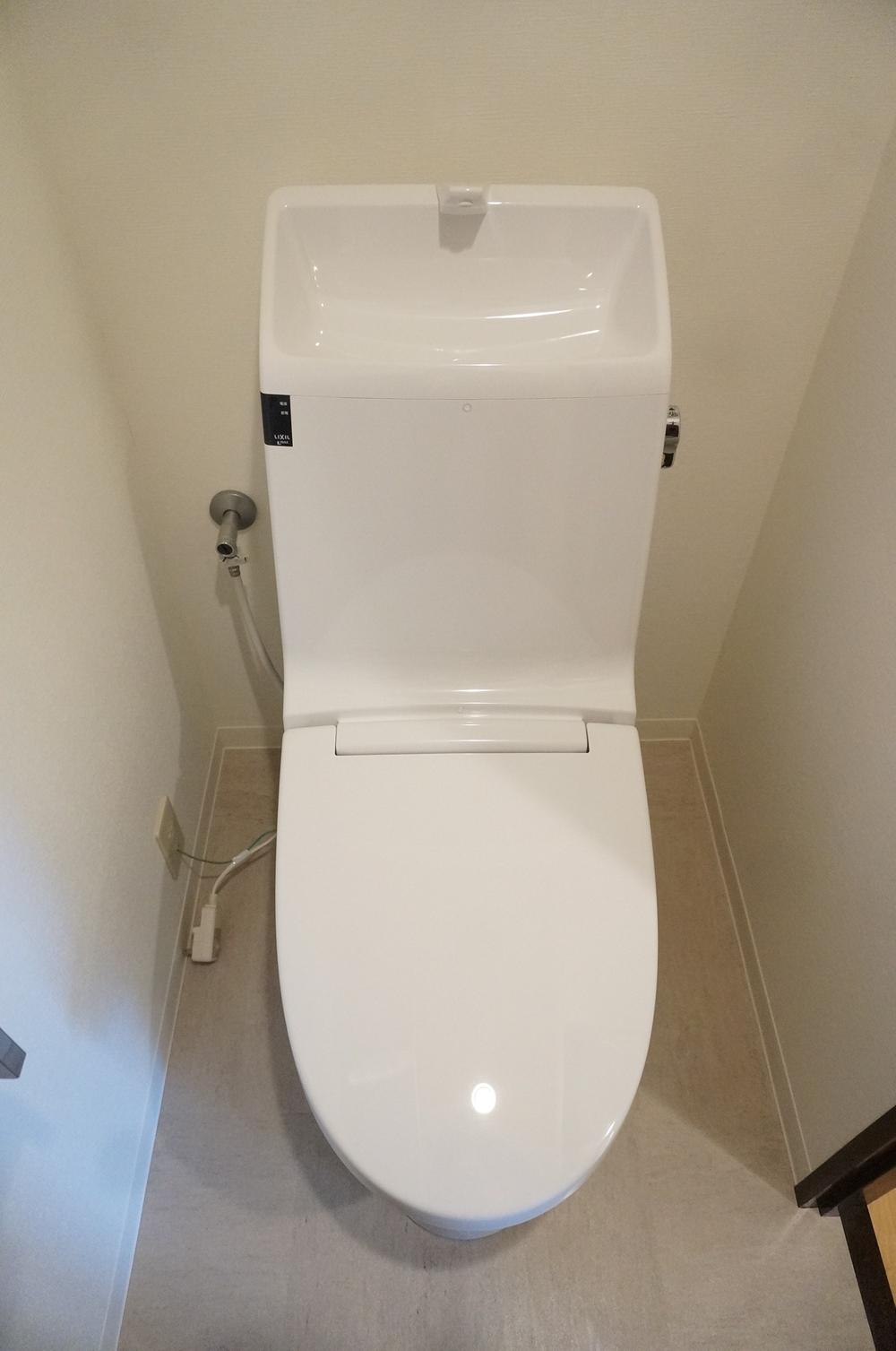 Toilet. New replaced.. Comfortable with Washlet