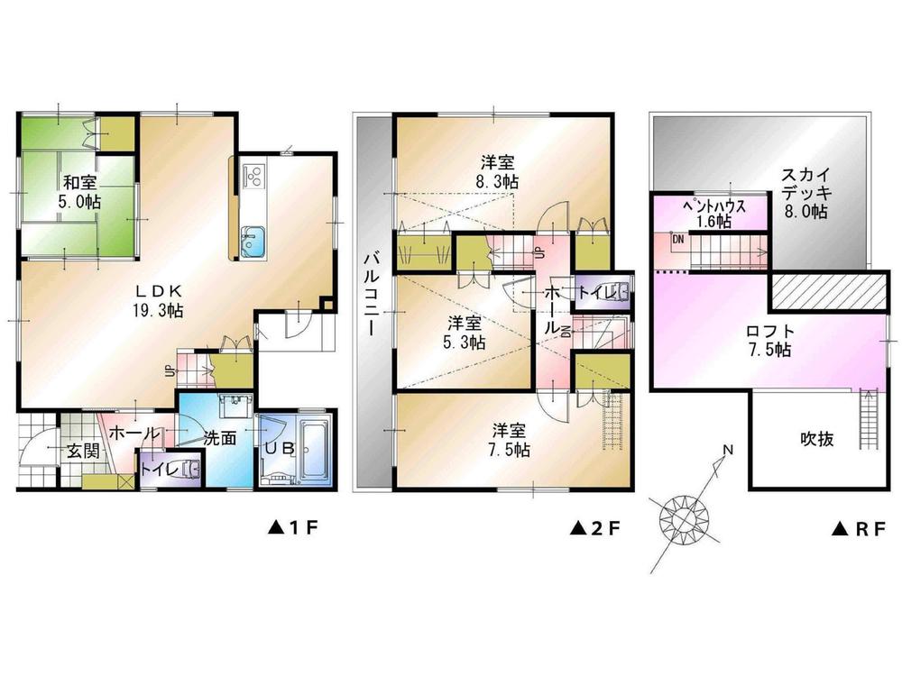 Floor plan. 40,800,000 yen, 4LDK, Land area 151.55 sq m , Building area 105.56 sq m floor plan