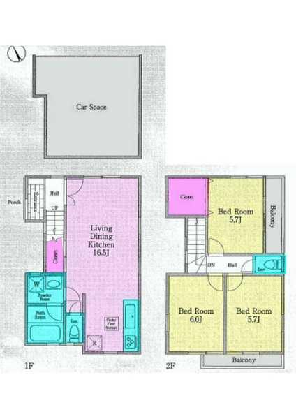 Floor plan. 29,800,000 yen, 3LDK, Land area 79.5 sq m , Building area 100.02 sq m