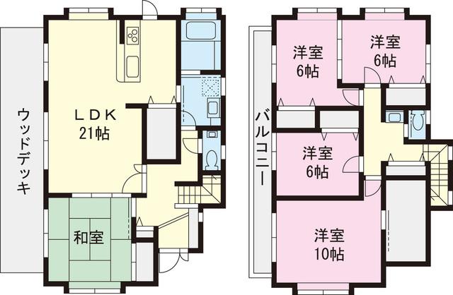 Floor plan. 46,800,000 yen, 5LDK, Land area 172.05 sq m , Building area 144.49 sq m