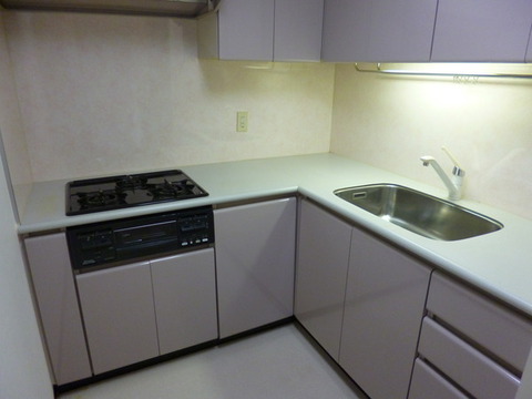 Kitchen. Easy to use because it is the L-shaped kitchen