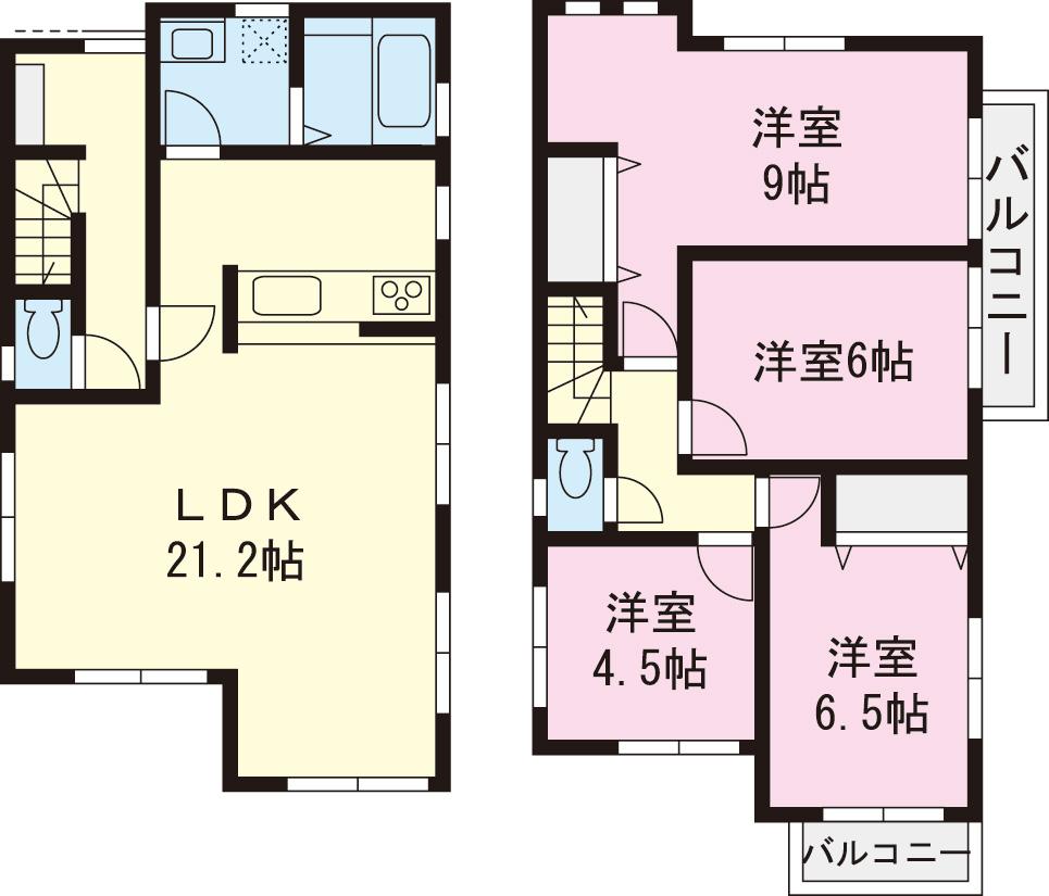 Floor plan. (A Building), Price 35,358,000 yen, 4LDK, Land area 123.13 sq m , Building area 103.09 sq m