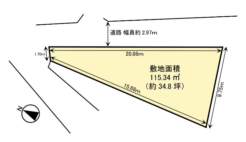 Floor plan. 13.5 million yen, 2LDK, Land area 115.34 sq m , Building area 83.25 sq m