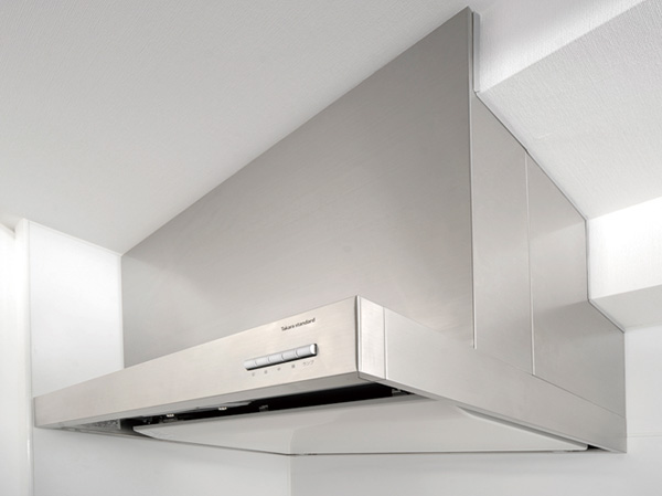 Kitchen.  [Stainless steel range hood] Because it uses a high-quality Horo the rectifying plate, Also it wiped off easily, such as oil dirt. Utilizing suction force is up the draft phenomenon. Efficiently ventilate the smoke and odor generated during cooking.