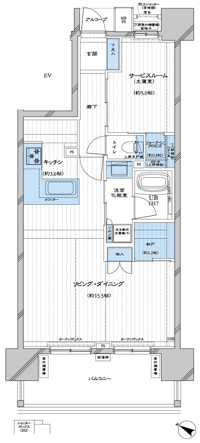 Floor: LD ・ K + S + N + WIC, the occupied area: 55.73 sq m