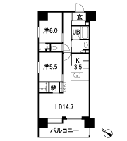 Floor: 2LD ・ K + N + 2WIC, occupied area: 67.83 sq m