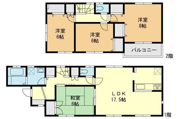 Floor plan. (1 Building), Price 39,800,000 yen, 4LDK, Land area 160.5 sq m , Building area 105.16 sq m