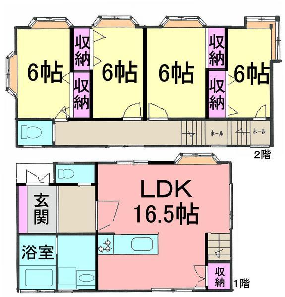 Floor plan. 24,958,000 yen, 4LDK, Land area 161.74 sq m , Building area 101.86 sq m