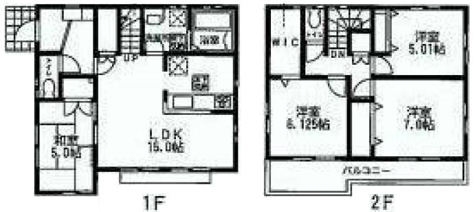 Floor plan. (Building 2), Price 32,800,000 yen, 4LDK, Land area 156.95 sq m , Building area 97.09 sq m