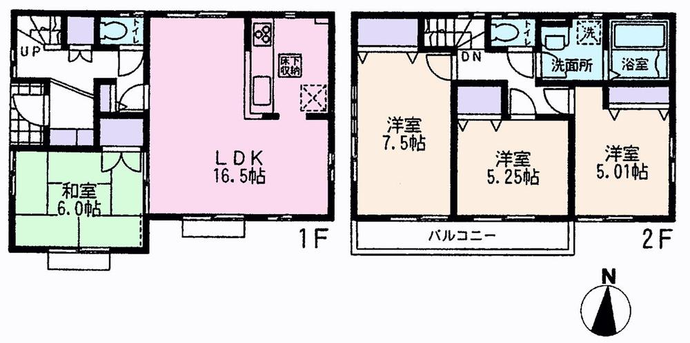 Floor plan. (5 Building), Price 34,800,000 yen, 4LDK, Land area 160.5 sq m , Building area 96.05 sq m