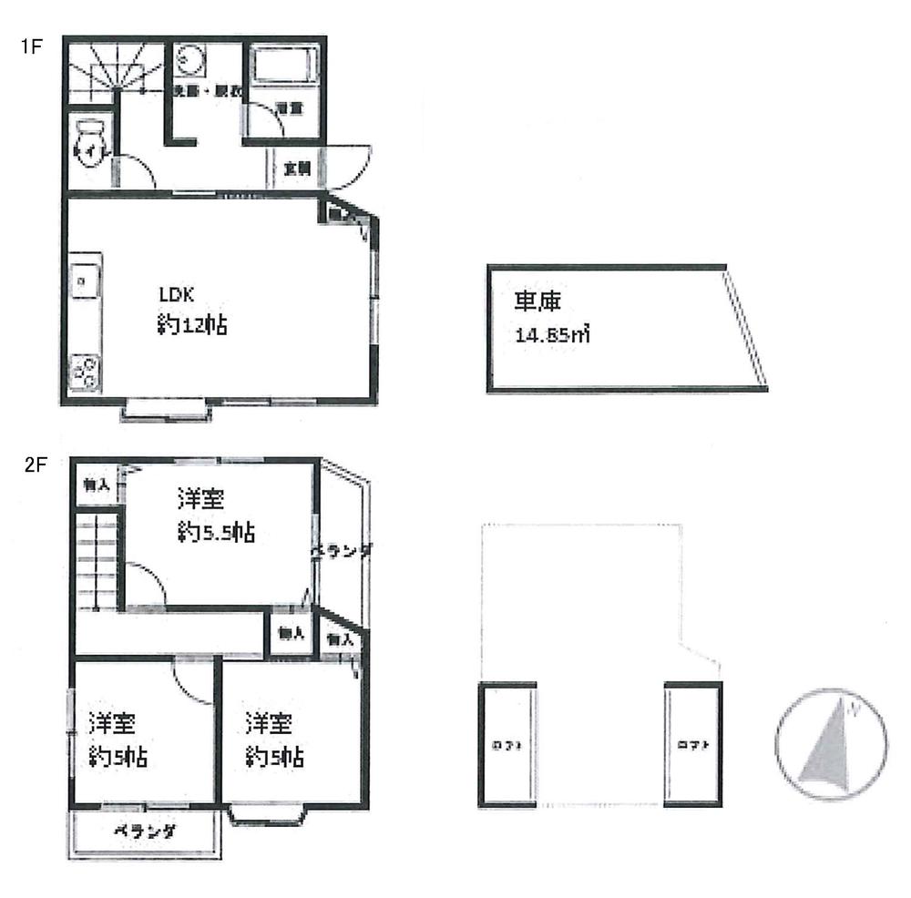 Floor plan. 21,800,000 yen, 3LDK, Land area 77.86 sq m , Building area 62.85 sq m