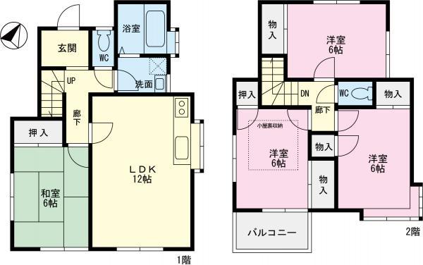 Floor plan. 25,800,000 yen, 4LDK, Land area 123.09 sq m , Building area 103.28 sq m