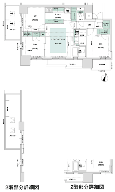 Floor: 2LDK + S (storeroom), the occupied area: 68.97 sq m, Price: 35.4 million yen, currently on sale