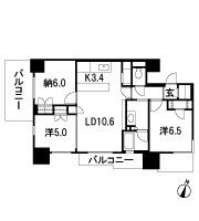 Floor: 2LDK + S (storeroom), the occupied area: 68.97 sq m, Price: 37,600,000 yen, now on sale