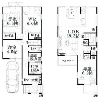 Floor plan. (E Building), Price 37,158,000 yen, 3LDK+S, Land area 92 sq m , Building area 98.12 sq m
