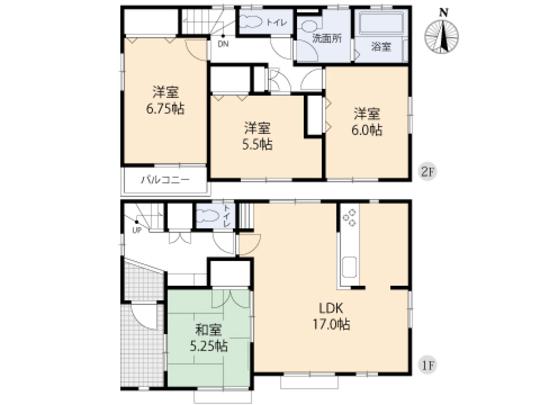 Floor plan. 34,800,000 yen, 4LDK, Land area 156.95 sq m , Building area 96.26 sq m floor plan